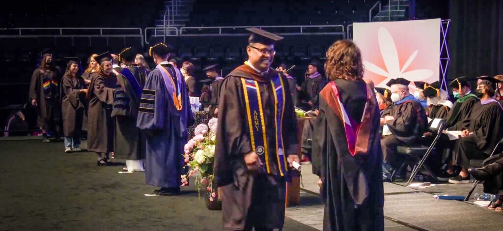Julius Cavira at graduation